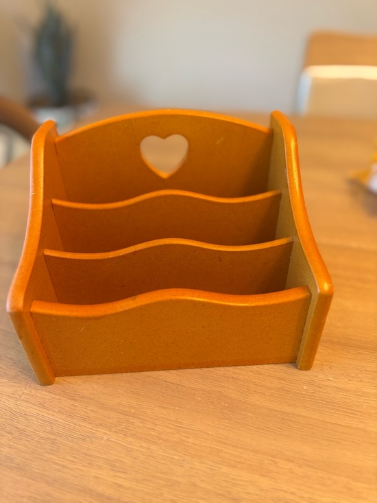 Stanley Other - Vintage cottage core Pressed Wood Mail Holder Desk Organizer